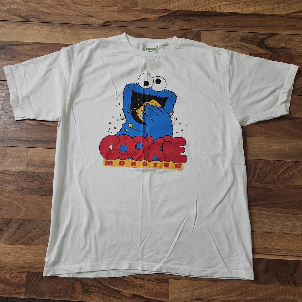 VTG Sesame Street Cookie Monster Tee Shirt Size Large